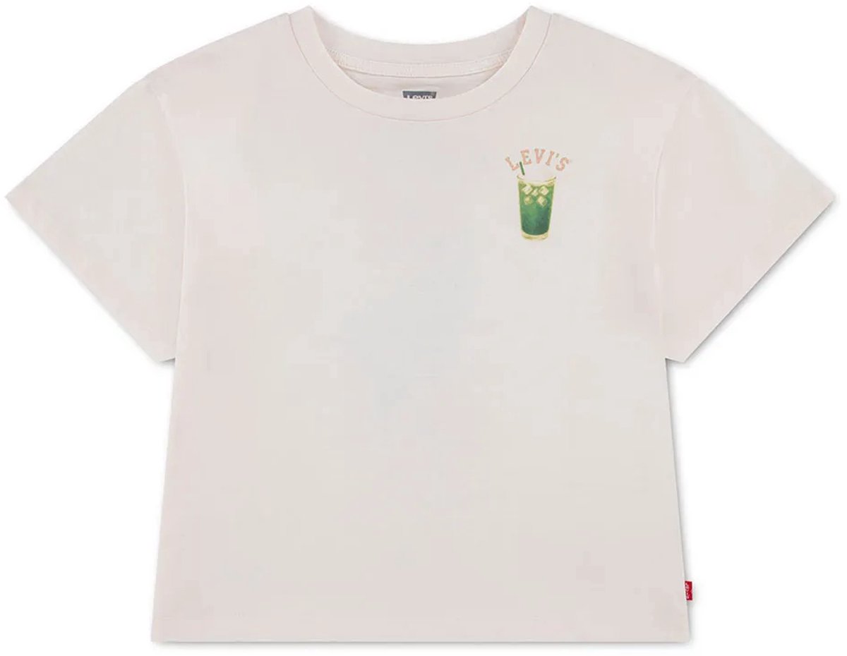 Levi´s ® Kids Matcha Oversized T-shirt Met Korte Mouwen Wit 4 Years Meisje