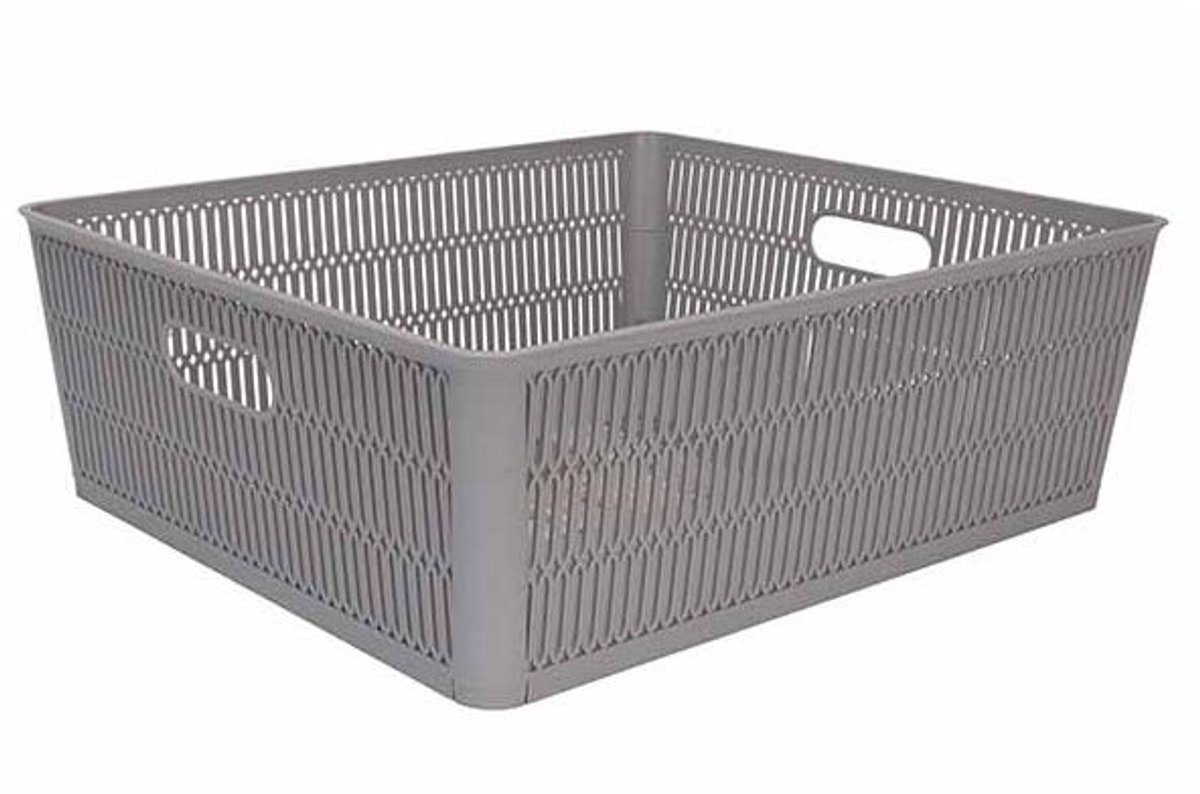 Hozon Opbergmand Grijs 12l Stapelbaar & Nestbaar 38.1x33xh12.7cm