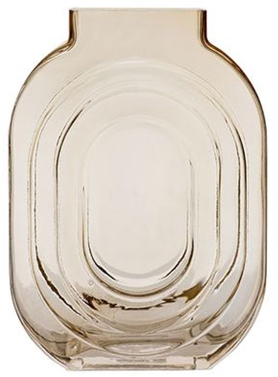Vaas Retro Bruin 18x7xh25cm Andere Glas