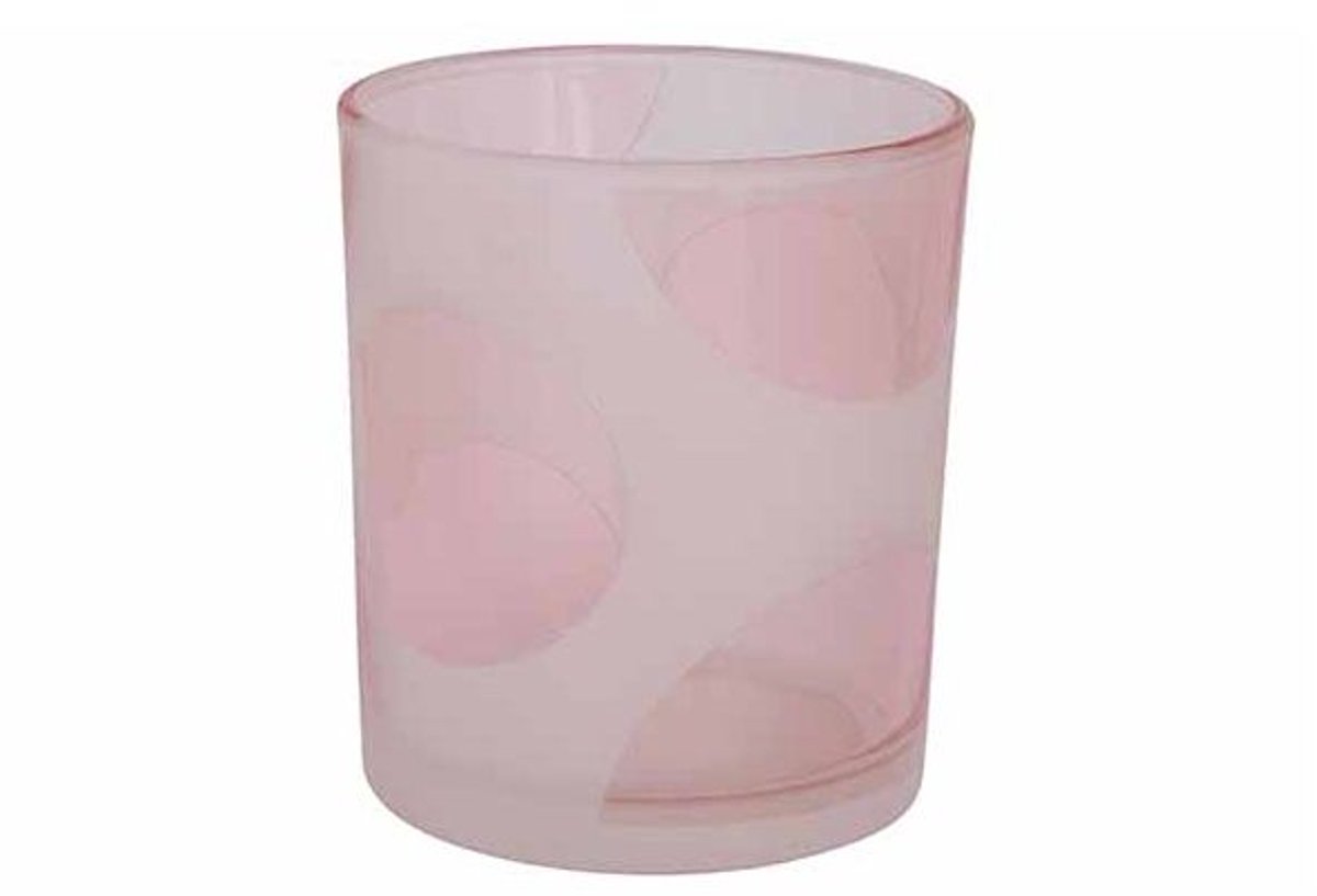 Cosy @ Home Theelichthouder Summer Roze 9x9xh10cm Gl As