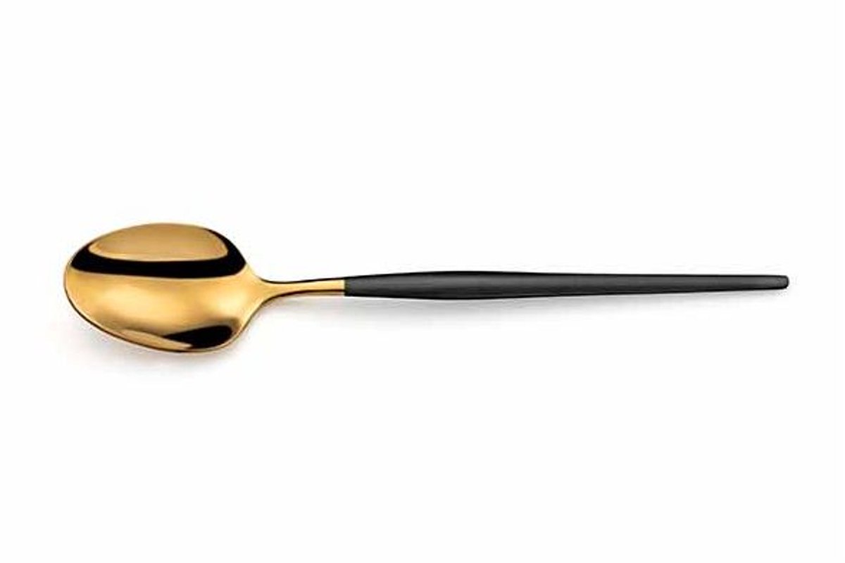 Soprano Black-gold Koffielepel L15cm