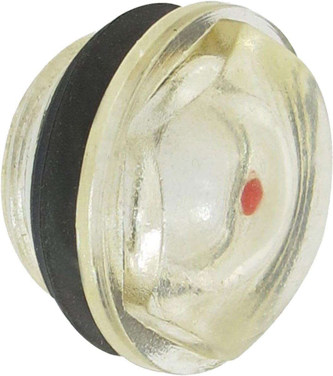 METERXITY Kunststof olie-nivelleringsapparaat met O-ring, luchtcompressor-aansluitingen controleren het oliepeil van de pomp, op tank aanbrengen (20 mm schroefdraad, helder, zwart)