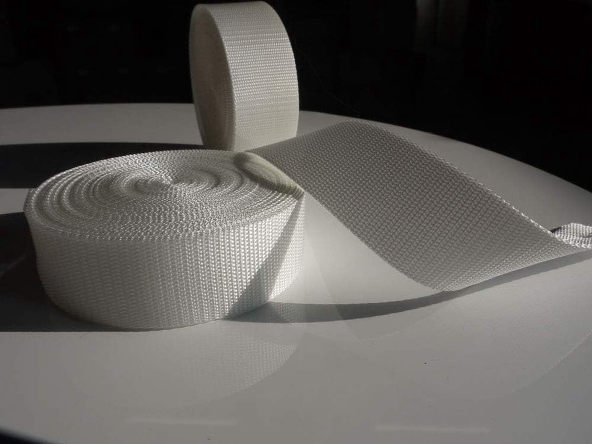 ggm 10 m PP riem, 1,4 mm dik, wit (UV) 40 mm