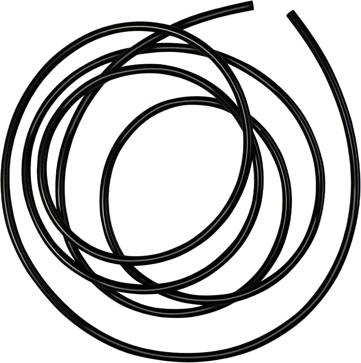 siliconen slang, 4 mm binnendiameter x 7 mm buitendiameter 4,5 m lengte siliconen slang voor aquariumpompen en luchtslangen, zwart