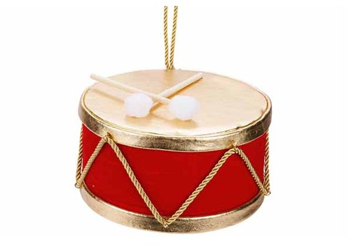 Hanger Drum Gold Rood 20x20xh13cm Foam
