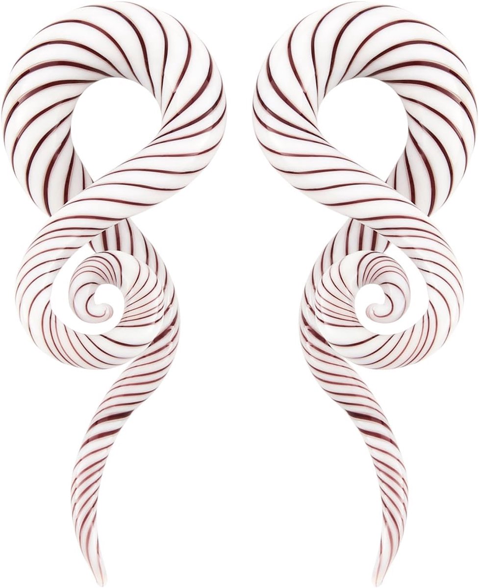 Tapers, expander, oorstretcher, sieraden, 5 mm - 12 mm, 1 paar
