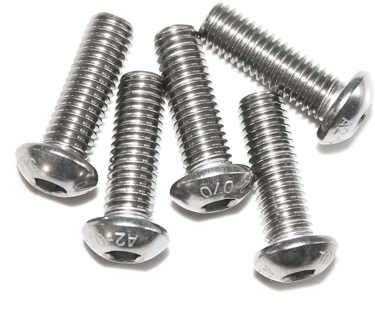 50 stuks M4 x 30 roestvrij staal A2-70 lensschroeven met binnenzeskant ISO 7380-1
