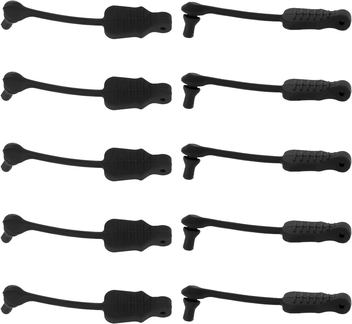 lasuroa 10st RC Rubberen Treklipjes voor RC Auto Carrosserieclips, Compatibel met 1/12 1/10 1/8 1/5 Schaal Afstandsbediening Auto Clip Zwarte Rubberen Treklipjes voor 1,2mm 1,4mm 1,5mm Stang
