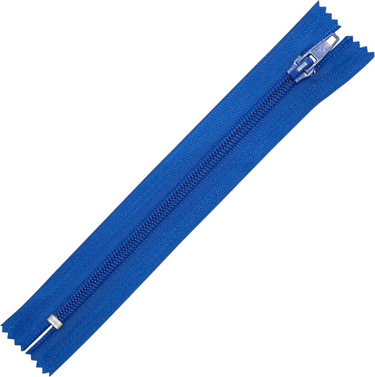 - Set van 15 Niet-gescheiden Spiralen Ritsen N°5 16 cm klassieke met trekker - in metaal nylon polyester - kleur blauw - stiksel reparatie textiel creatie