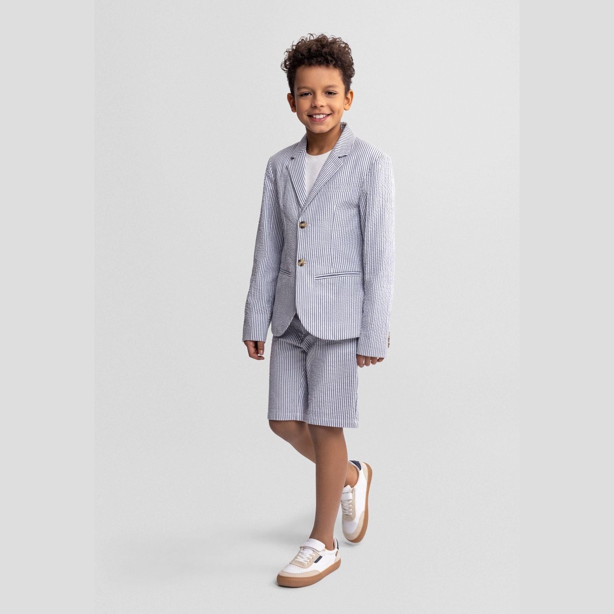 Minoti korte broek jongens chino donkerblauw - 100% katoen