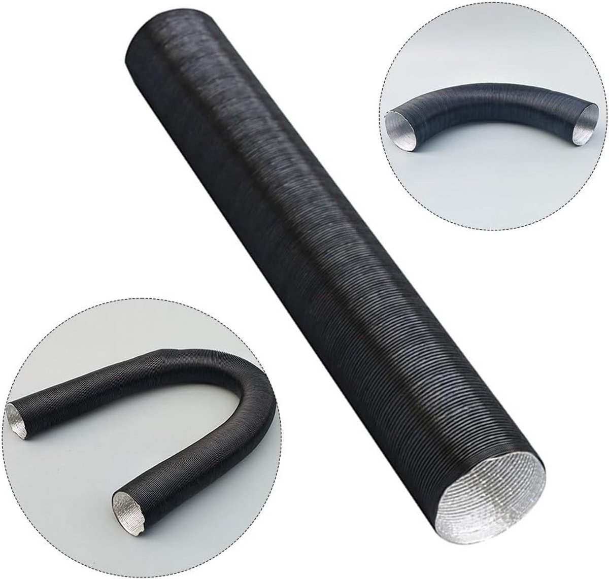 luchtinlaatslang, luchtfilterinlaatslang, rimpeltoevoerlucht en hete luchtinlaatuitbreidingspijp, verwarmingskanaal hulpaccessoires (80 cm)