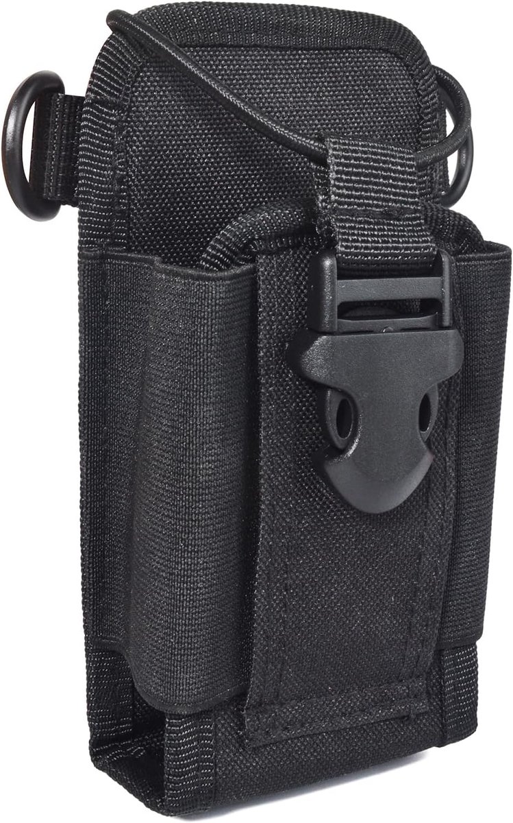 MOLLE Radioholster, Walkie Talkie Hoes Compatibel met Riem/Schouderriem/MOLLE Systeem, Hoes voor Motorola Baofeng Midland Radios