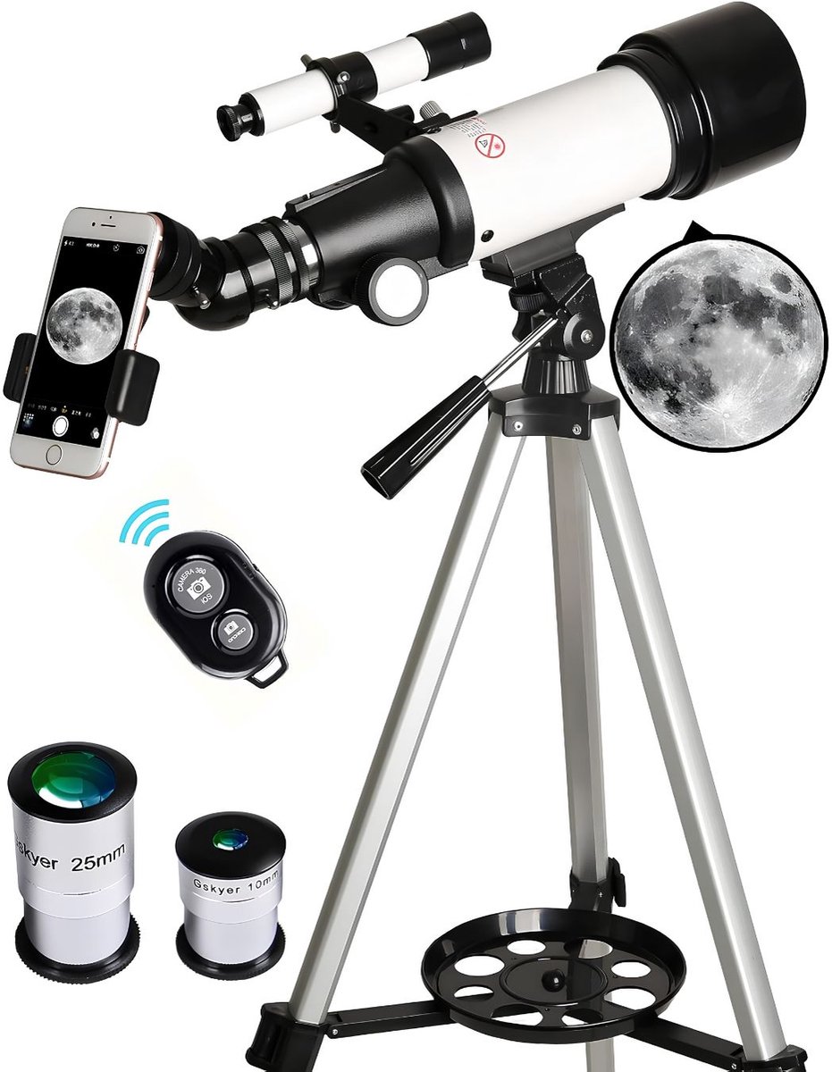 VALI® Telescoop - Sterrenkijker Telescoop - Sterrenkijker - Zwart/Wit - 40cm x 40cm x 80cm