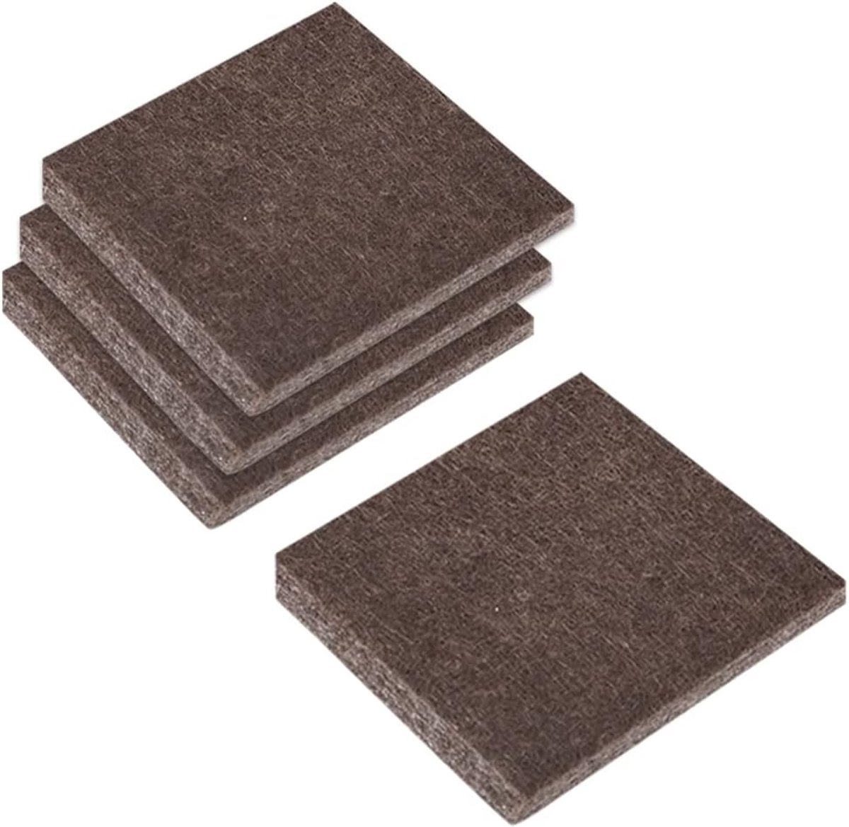 sourcing map 36 stuks vilt zelfklevende vierkante vloerbeschermers voor houten vloeren 25mmx25mm Brown