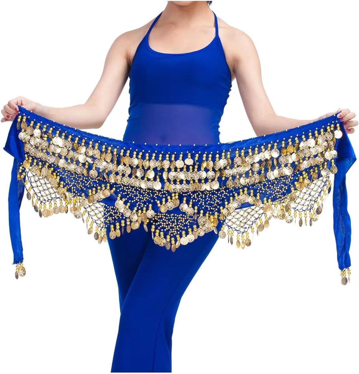 buikdans, heupdoek, dansdoek met munten, chiffon, heupdoek, munt, rok, Indiase dans, riem, belydance, hip sjaal, oriëntaalse heupsjaal voor feestjes