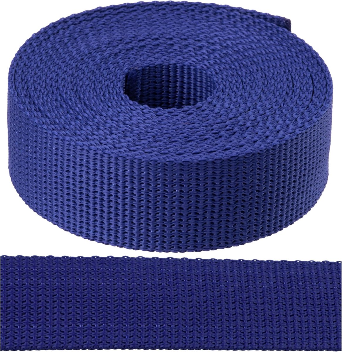 - Polyamide band, kleur blauw, 3 meter | breedte 25 mm | voor naaien, bevestigen, klussen, DIY