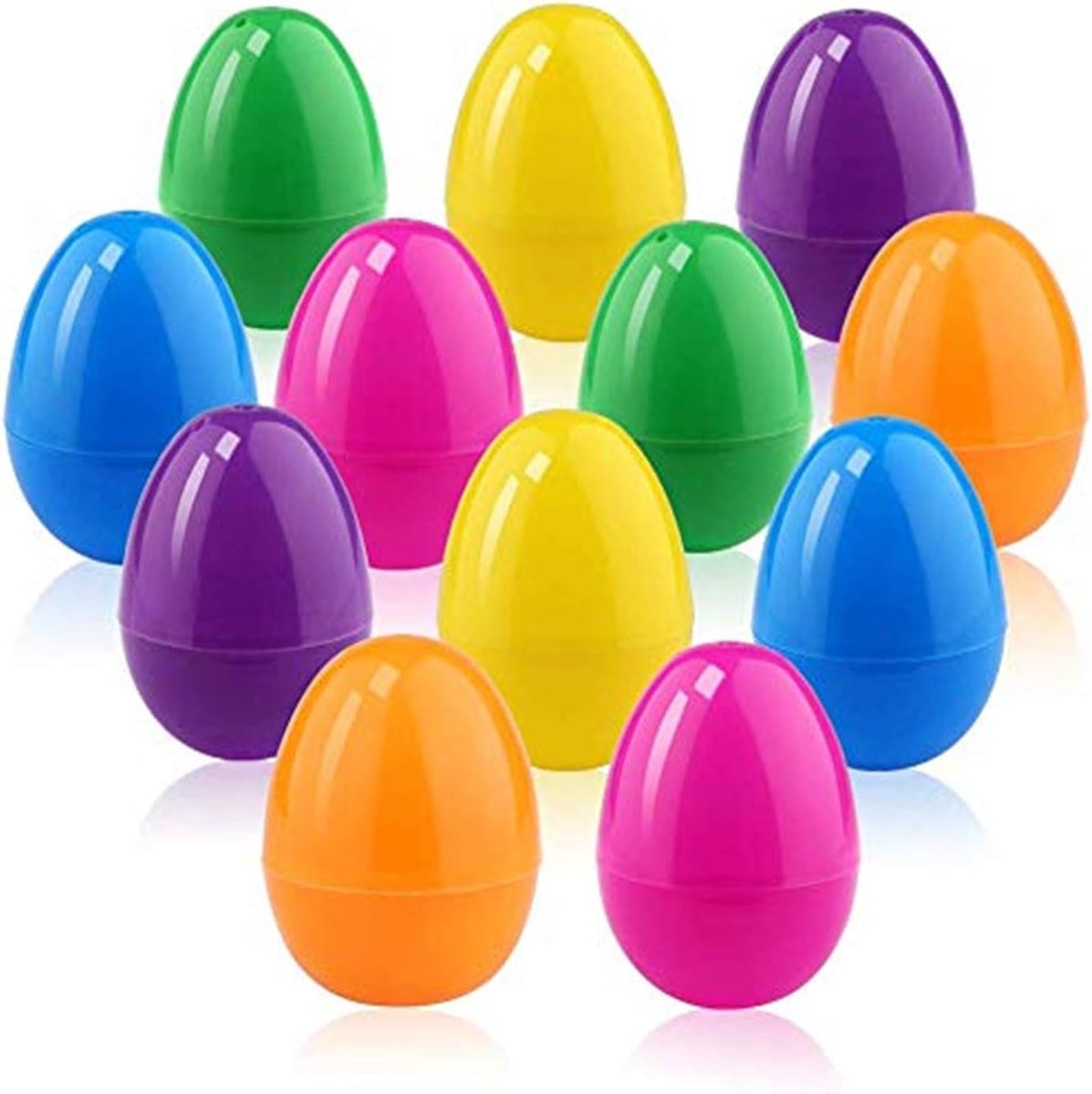 Egg 12 stuks kleurrijke paaseieren van kunststof eieren vullen jongen meisje party favors verrassing cadeau
