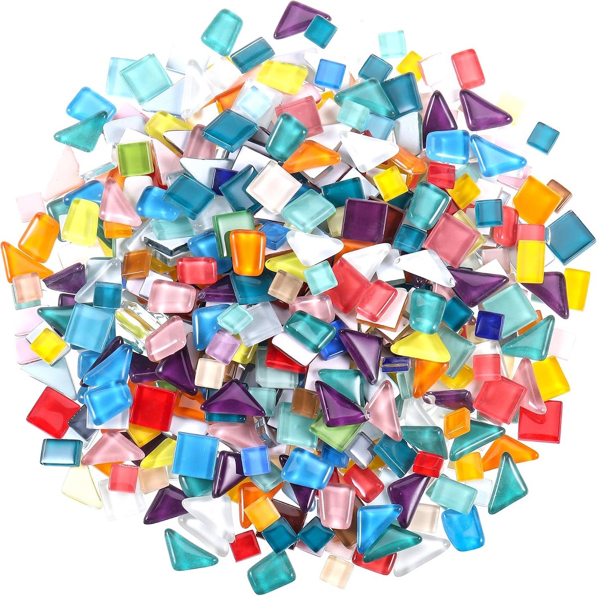 Mozaïektegels, gemengde kleur mozaïektegel voor doe-het-zelf handgemaakte ambachten, 1 x 1 cm, kleine mini-mozaïekkits voor badkamer, woonkamer, keuken, woondecoratie