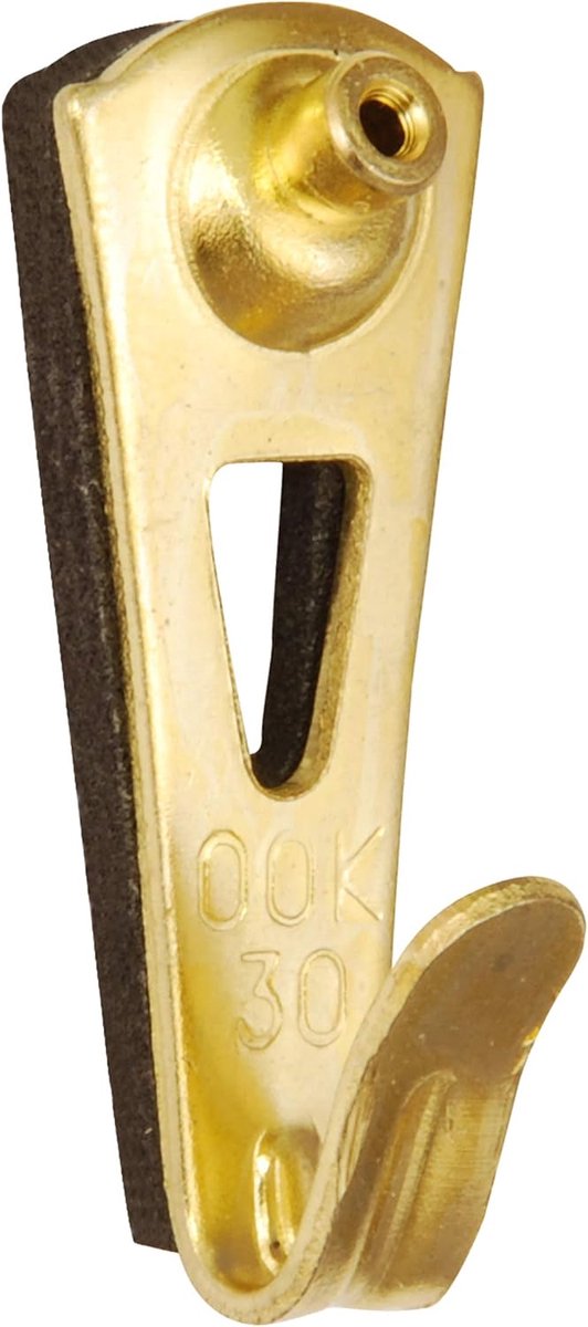 OOK door Hillman 50648 Padded Professional Picture Hangers Tidy Tins, ondersteunt tot 30 pond, messing, container van 10 sets