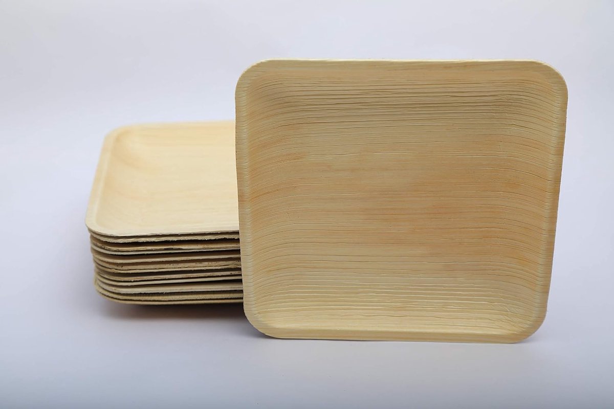 palmblad bord vierkant 20 x 20 cm 25 stuks (25, 20 X 20 cm)