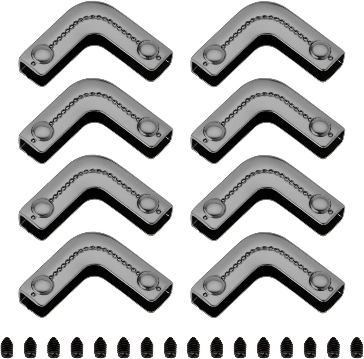 8 Sets Metalen Tas Hoek Hoeken Handtas Protector Hoek Decoratie Met Schroef Voor Crossbody Tassen Handtassen Bagage Portefeuilles 33x24x4mm