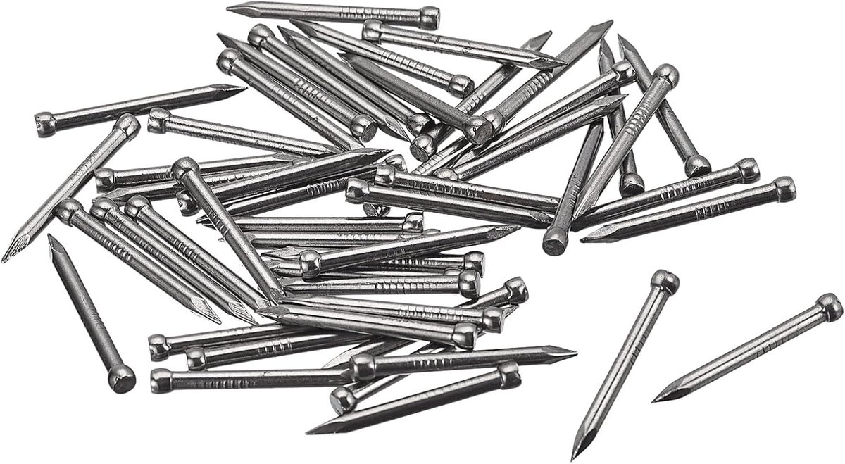 120 stuks eindspijkers 25 mm 1 inch nagels met verloren kop | koolstofstaal, hardware voor handmatige geleiding