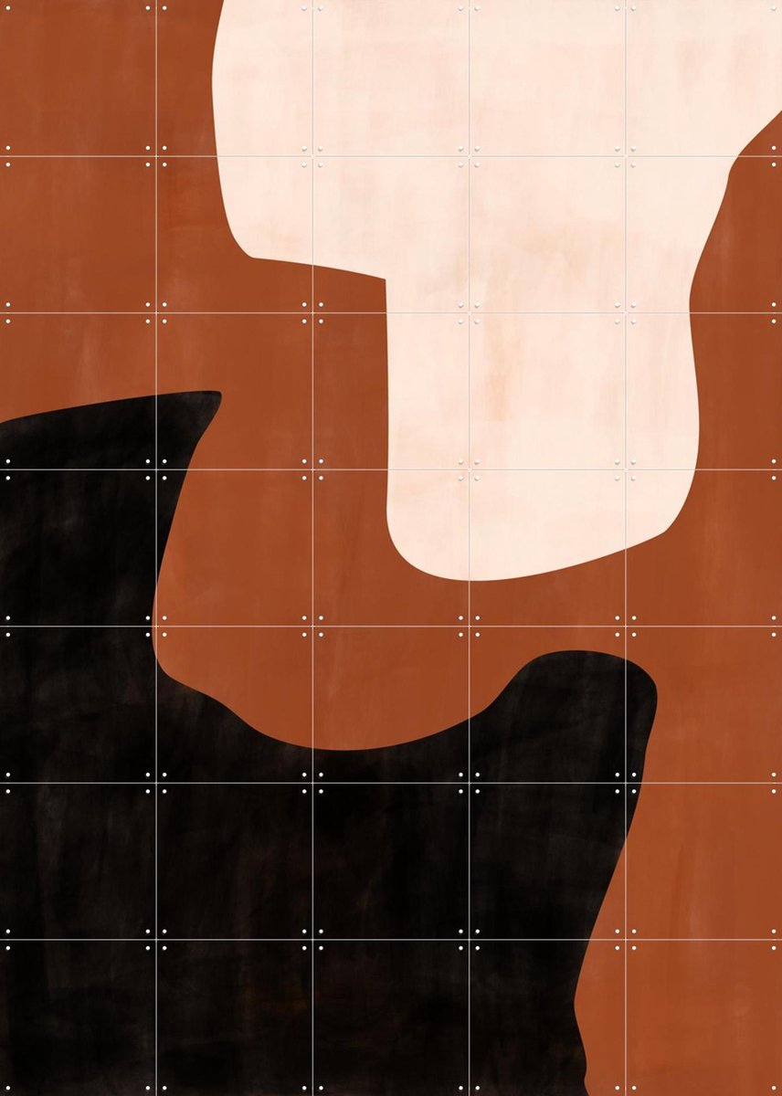 IXXI Closer, Elena Ristova & Various - 100 x 140 cm - Gratis ophangtool - Grote wanddecoratie en posters - Speels, Minimalisme, Abstract, Woonkamer