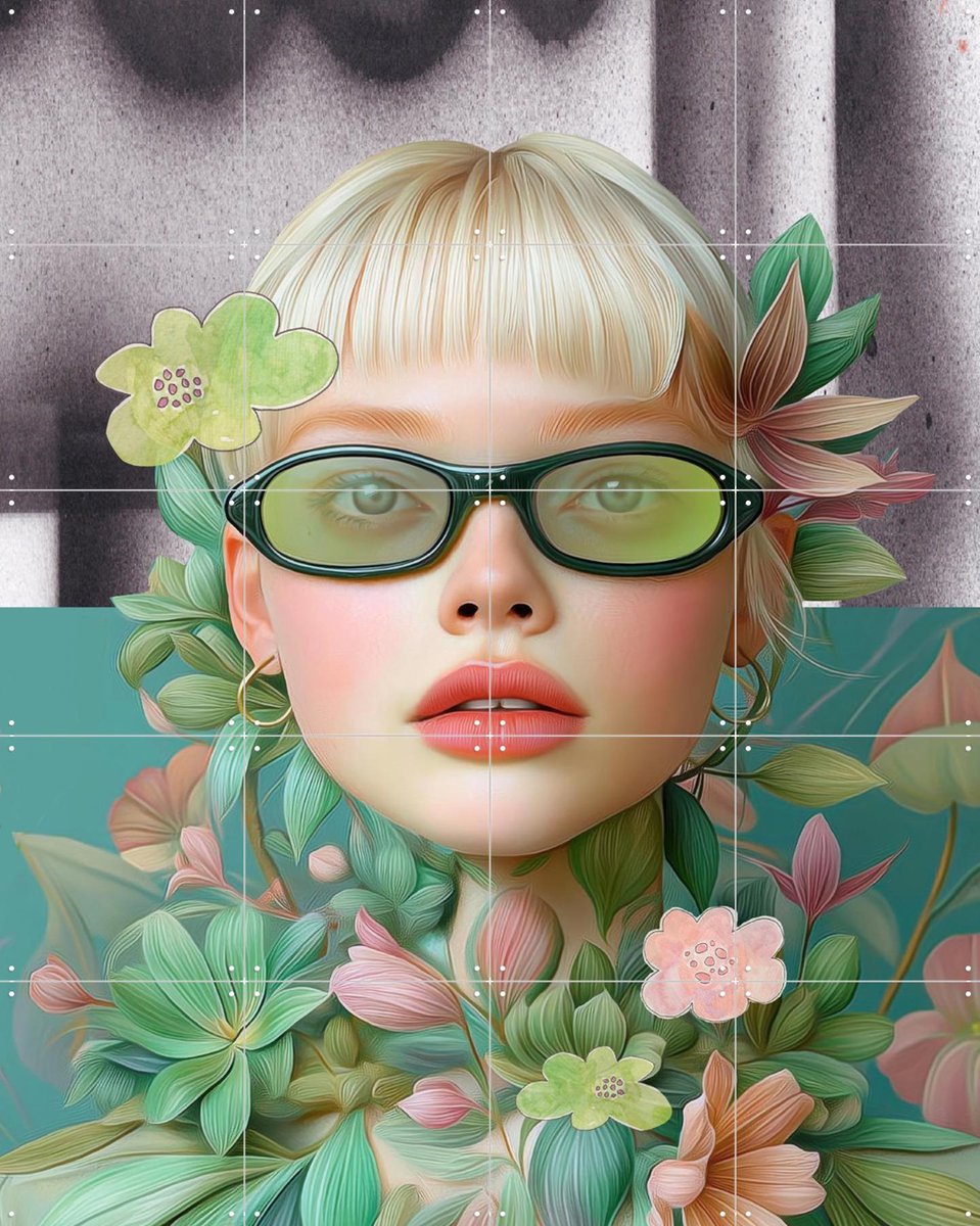 IXXI Growing Identity, Henriette Visscher - 80 x 100 cm - Gratis ophangtool - Grote wanddecoratie en posters - Abstract, Digitale Kunst, Kleurrijk