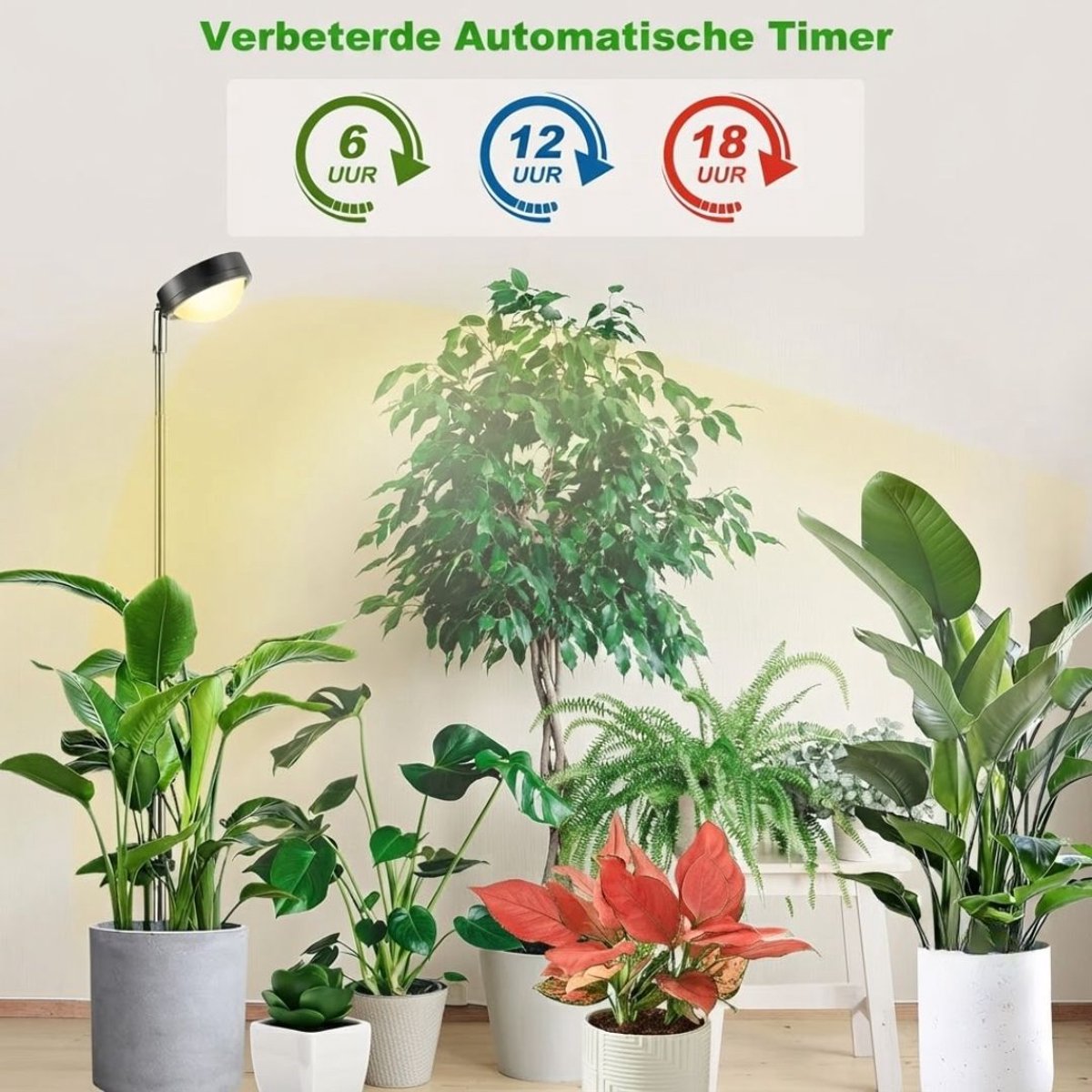 JCP® Groeilamp - Groeilamp Planten - Kweeklamp - Grijs - ‎ 25cm x 10cm x 4cm