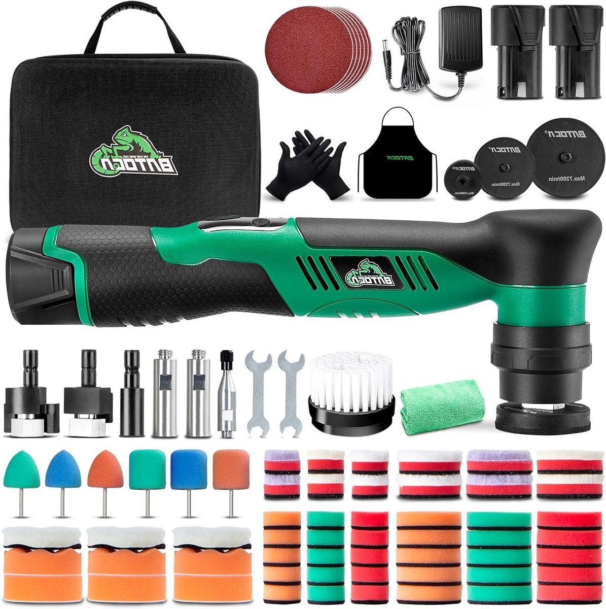 Draadloze Polijstmachine - Mini Polijstset - Auto Lak Herstellen - 3-in-1 Functies - 25-75mm Pads - Zwart