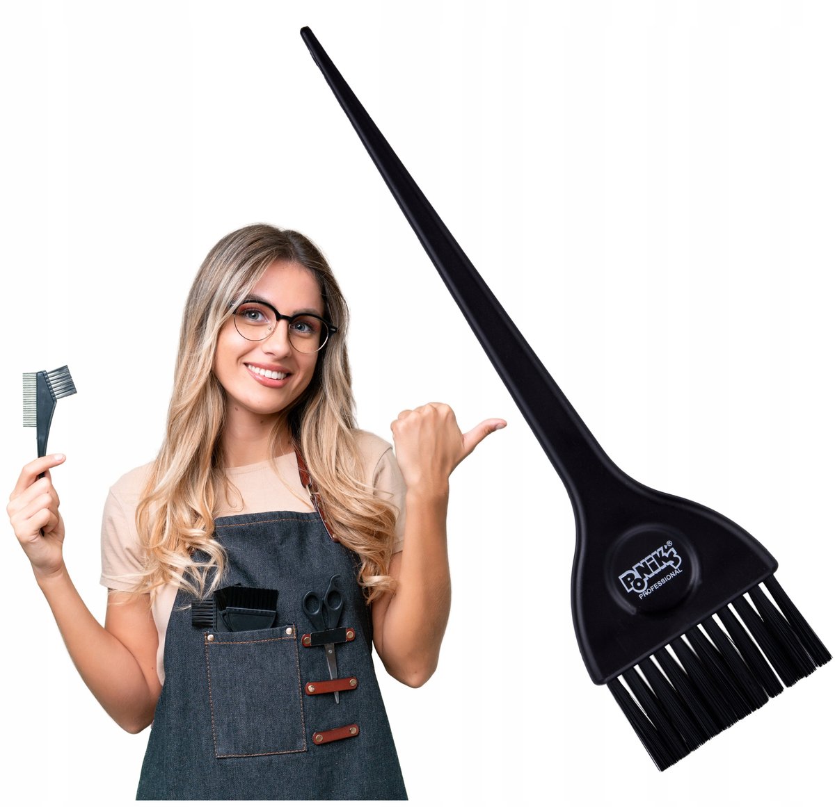 Ponik's Professional Haarverfkwast - Brede Kwast voor het Aanbrengen van Haarverf - Groot 5,5 cm