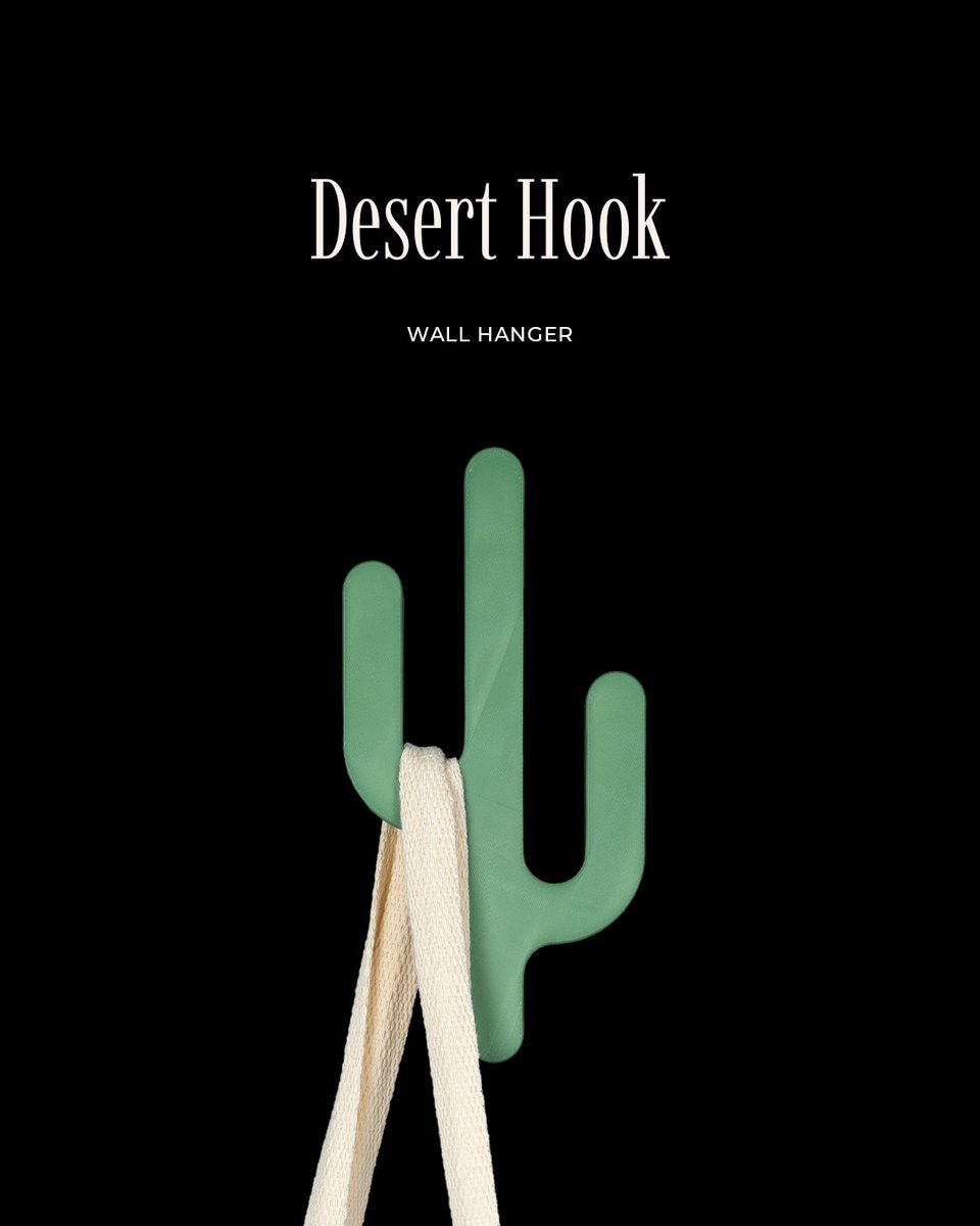 Desert Hook wandhanger - Wandhaak voor lichte accessoires - Decoratieve muurhaak - decoratieve wandhaak, sleutelhouder, kapstokhaakje, hal, slaapkamer, werkplek, interieur