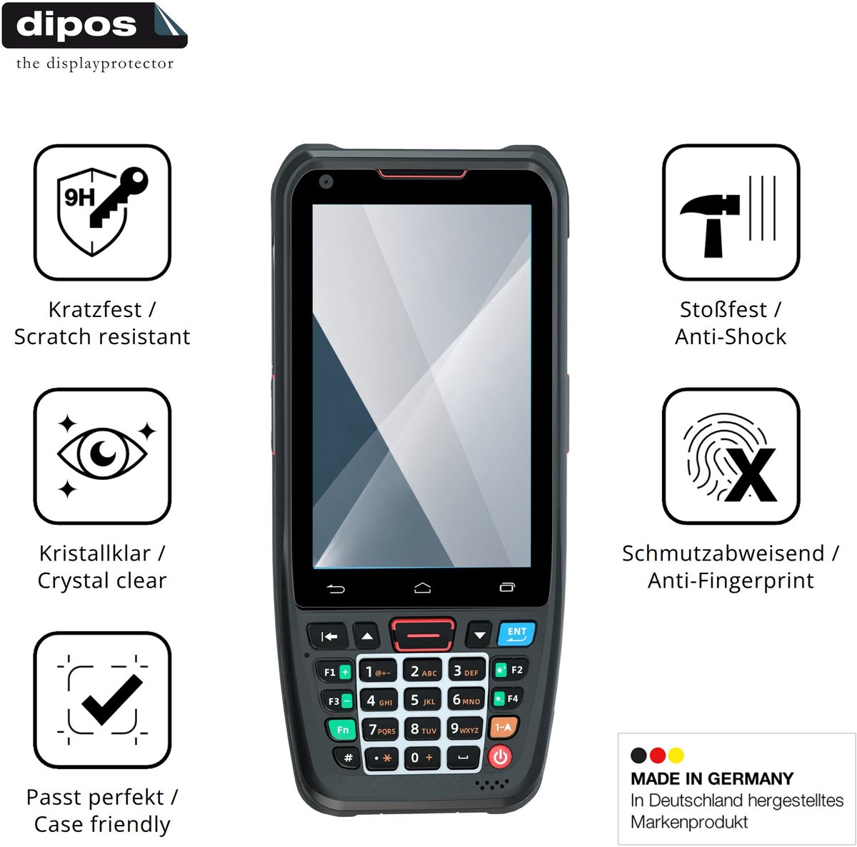 dipos – 2x Pantserfolie geschikt voor Conker SX41 | 9H Screenprotector