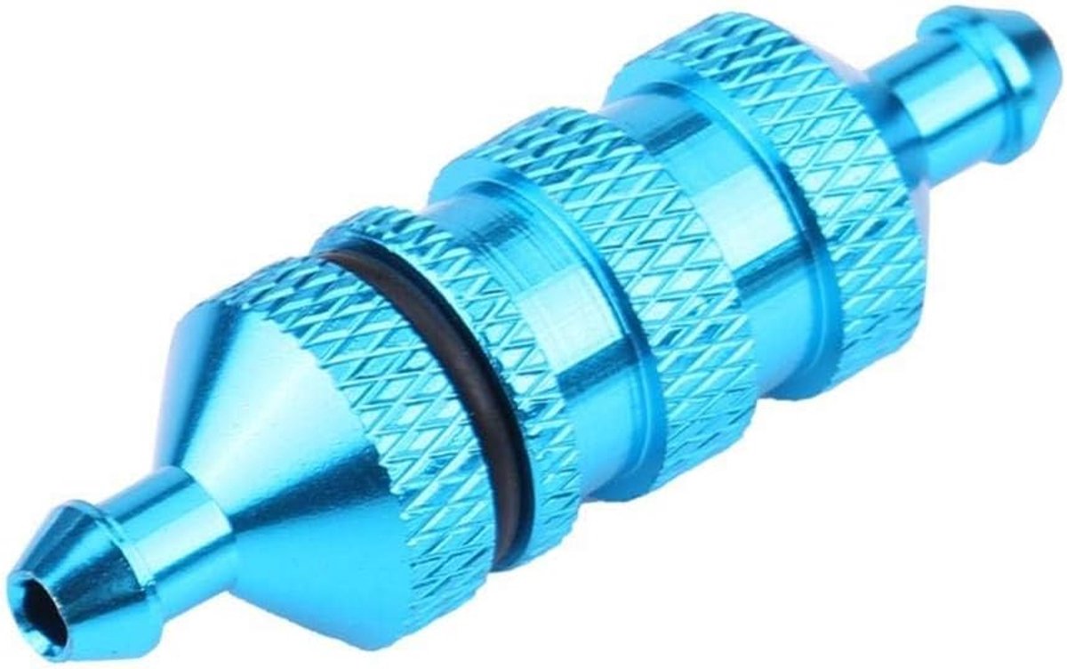 auto olie brandstoffilter, HSP legering aluminium olie brandstoffilter voor 1/8 1/10 schaal RC model auto(Blauw)