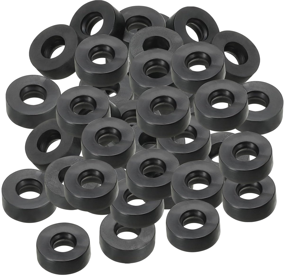 M5 Rubberen sluitringen, rubberen afdichting, rond, 120 stuks, 5 mm ID, 12 mm OD 4,5 mm dik, platte sluitringen, set, afdichtingsrubber voor kraanbuis, bevestigingsschroef, zwart