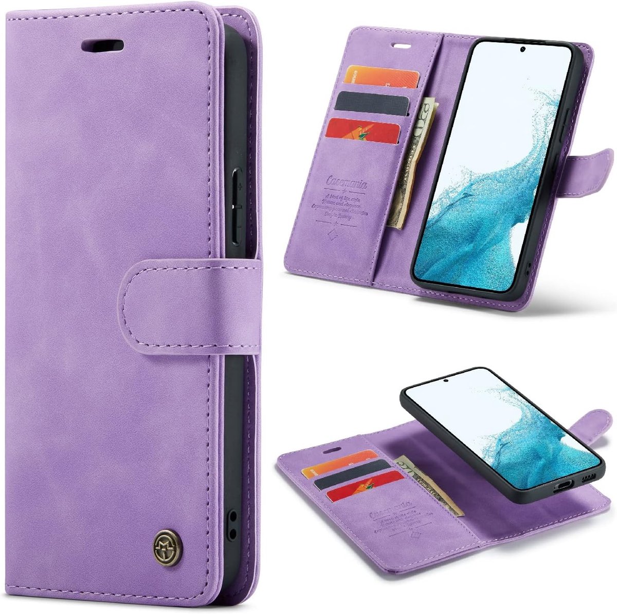 Geschikt voor Samsung Galaxy A53 5G - Bright Lila - 2 in 1 Magnetic Book Case