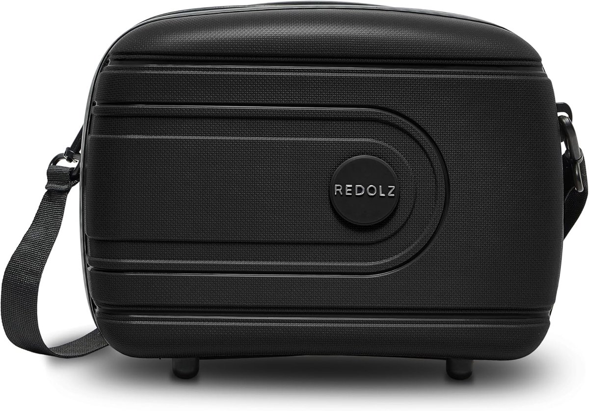 Beauty-case 34x17x27 cm - zwart - hard - ideaal als handbagage - ShopVlot