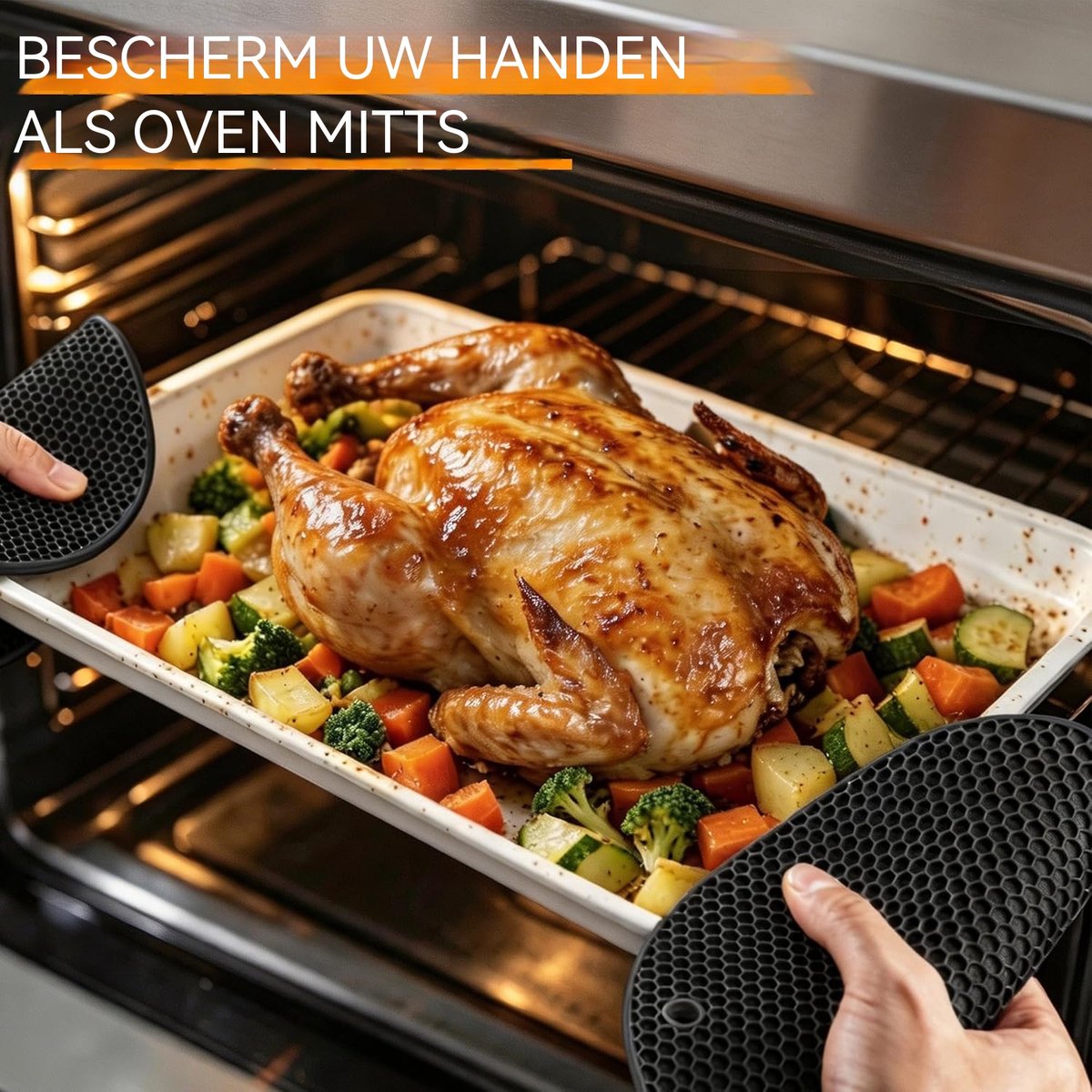 Siliconen onderzetters-14.5 cm rond-antislip-hitte-isolerend-geschikt voor hete pannen en pannen-Voor aanrecht-eettafel-zwart-Vierdelige set