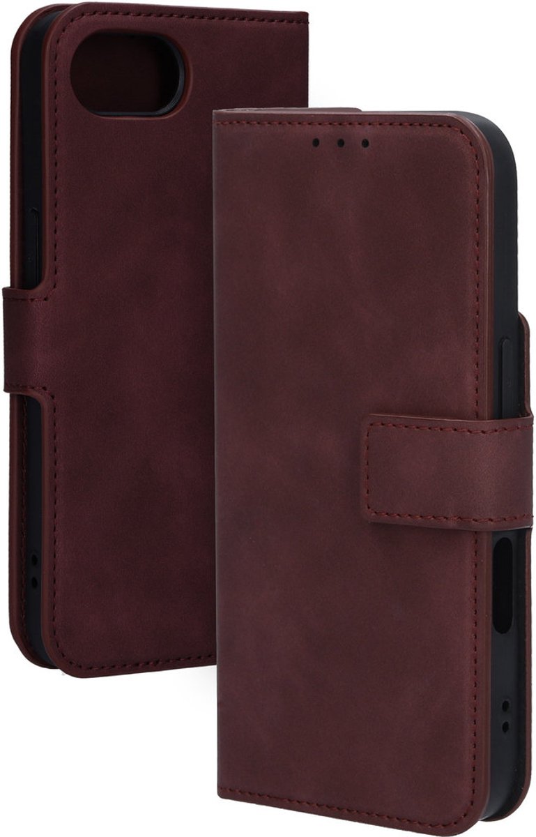 Mobiparts Telefoonhoesje geschikt voor Apple iPhone 17e MagSafe Hoesje | Mobiparts Classic Wallet Bookcase | Geschikt voor MagSafe | Geschikt voor Draadloos Opladen met Magnetische Ring | Geschikt voor MagSafe Case - Velvet Red | Rood