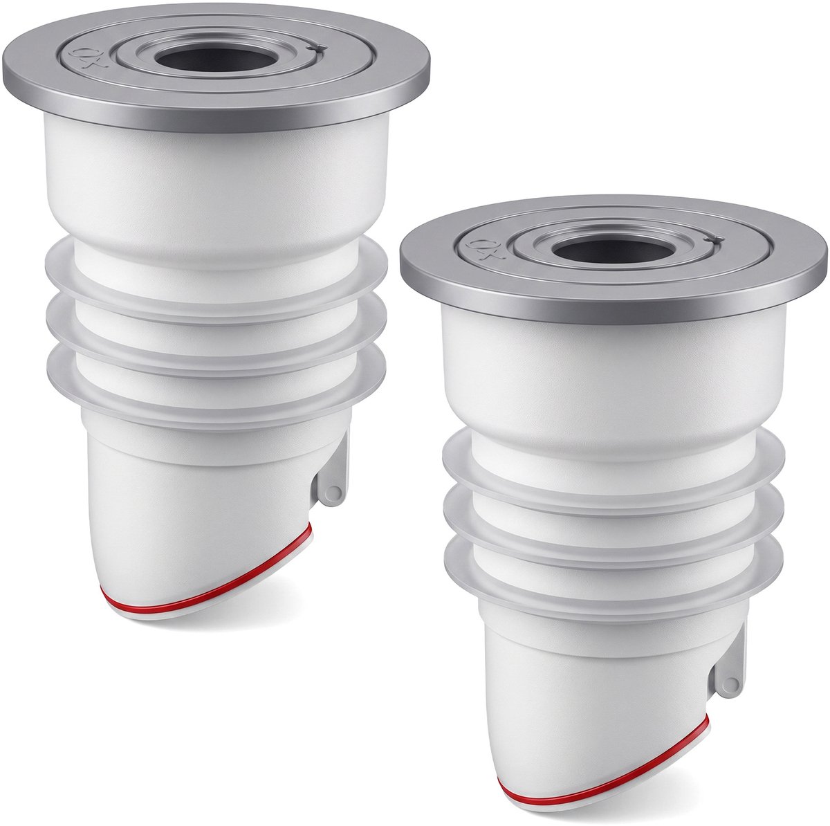 longziming -2 Stuks Afvoerslang Afdichting voor Wasmachine – Siliconen Afvoerafdichter – Anti-Geur & Anti-Terugstroom – Geschikt voor Afvoerbuizen 35-40 mm en Slangen 18-32 mm – Wit