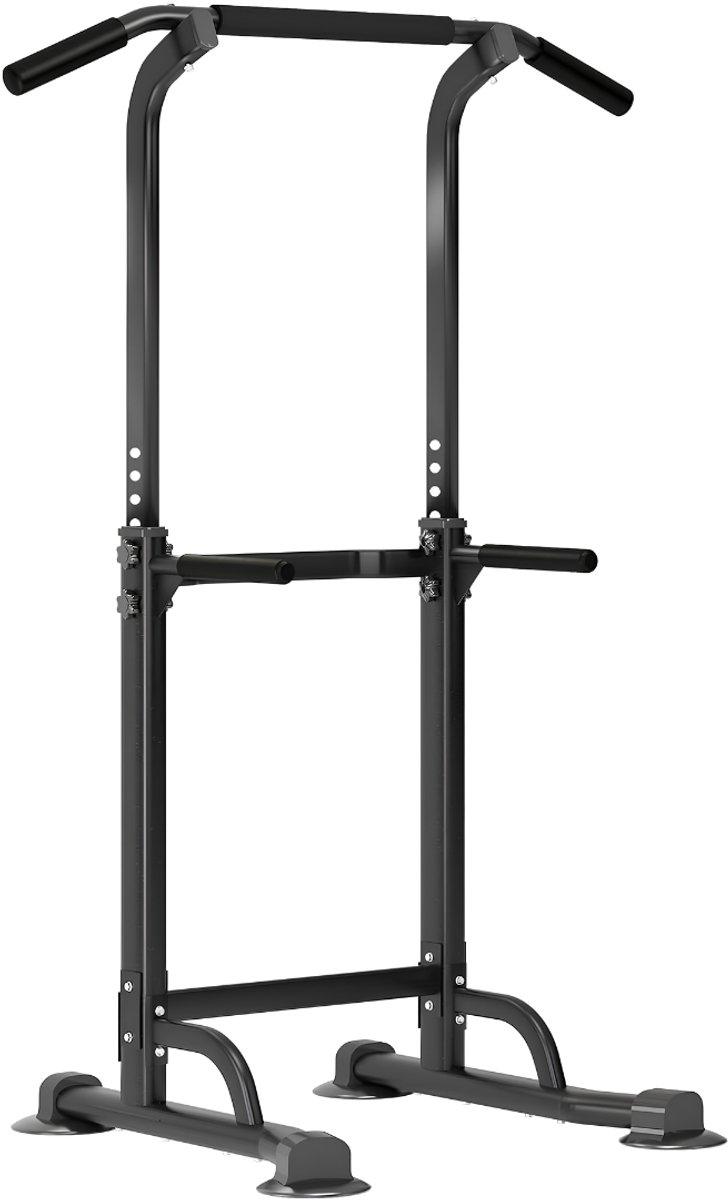 LNMsolutions® Pull Up Station - Squatrek - Power Tower - Zwart - 82cm x 98cm x 210cm