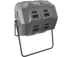 GARDINGER Trommelcompostbak TK-160 weerbestendig kunststof stalen frame 360° draaibaar 160 l inhoud