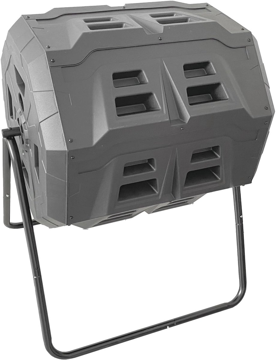 GARDINGER Trommelcompostbak TK-160 weerbestendig kunststof stalen frame 360° draaibaar 160 l inhoud
