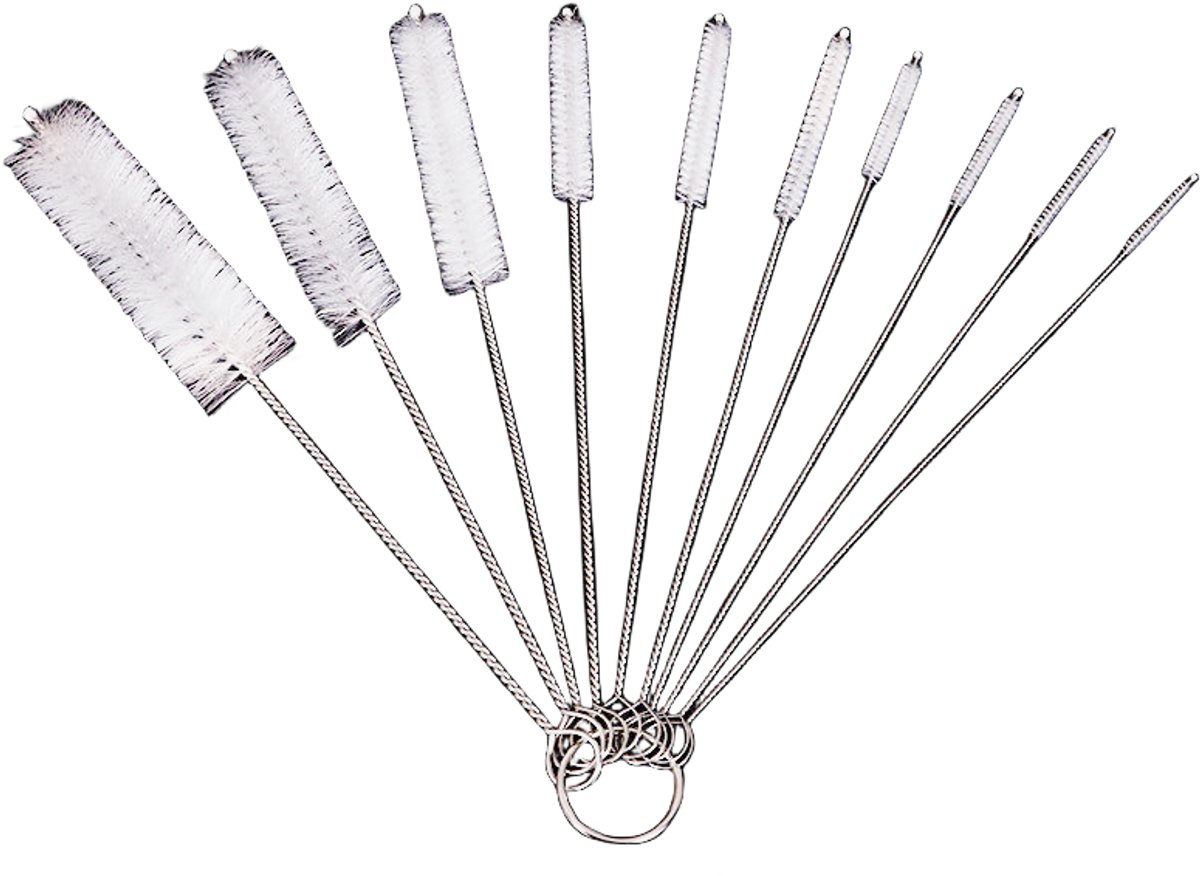 Borstels voor rietjes en kleine ruimtes - 10 stuks