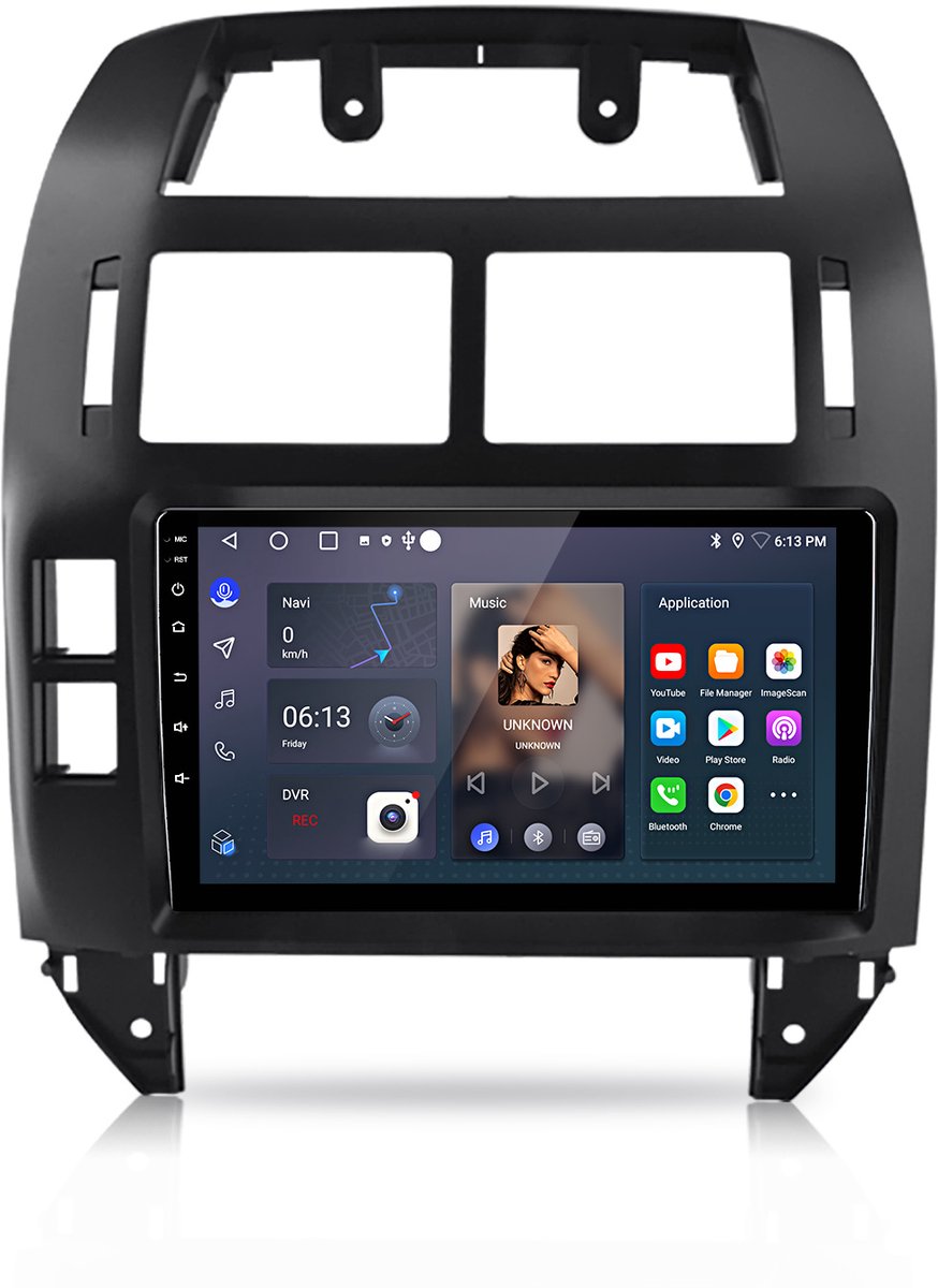 Cestovet Autoradio - Geschikt voor VW Polo 9N 2001-2009 - Android 14 - 9 Inch HD TouchScreen - Bluetooth - GPS-navigatiesysteem & Stuurwielbediening & Wifi & RDS & USB & DSP & Parkeerhulp - 1GB+32GB