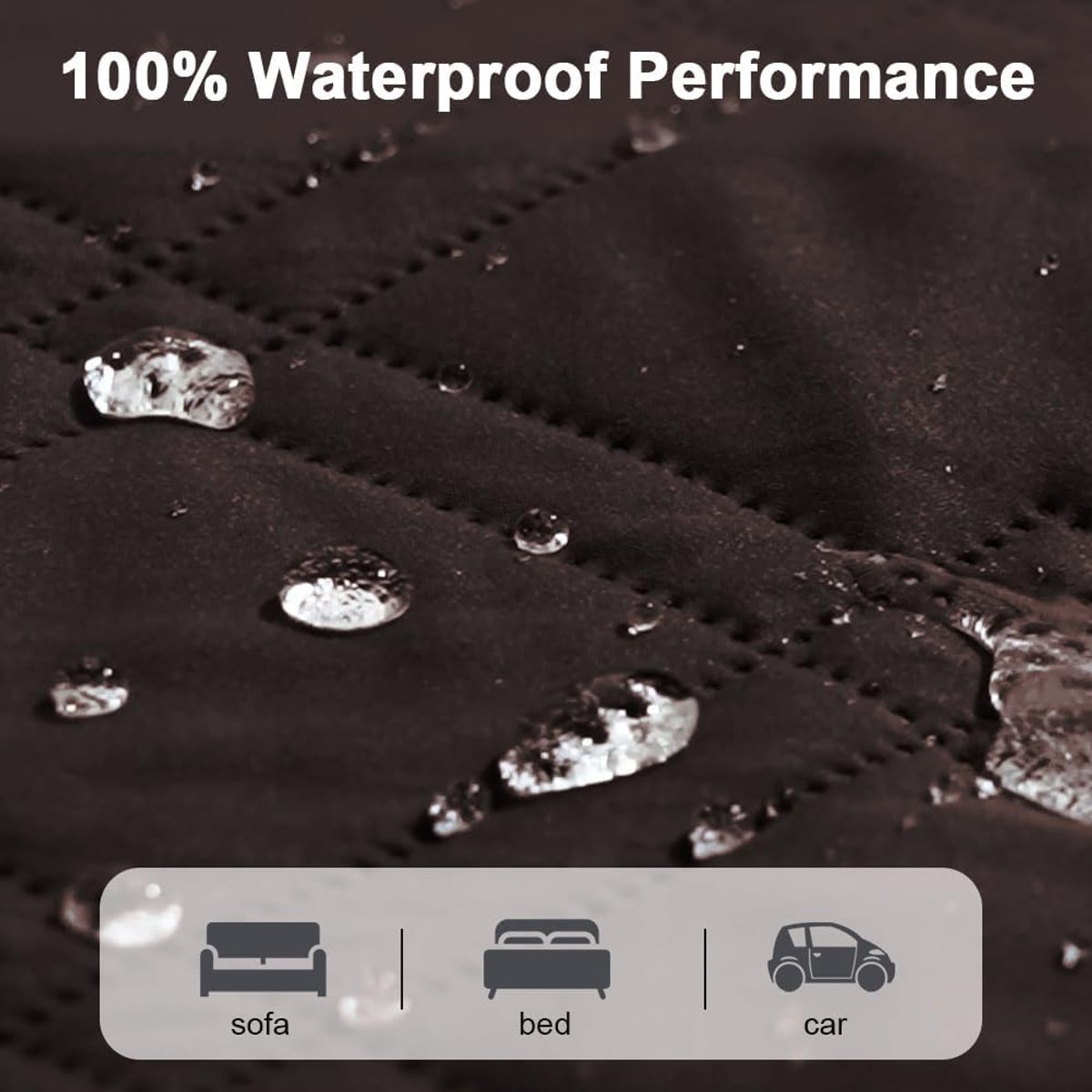 100% waterdichte bankhoes voor hond, hondenbedhoes, beschermer, huisdierdeken, bankmeubelbeschermer voor kinderen en huisdieren, antislip onderkant, bankhoezen voor 3-zitsbank, koffiebruin, 76