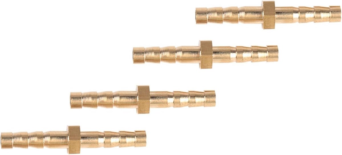 4 stks Messing Prikkeldraad Pijp Fitting Slang Staart Reducer Vermindering Plug Kraan Irrigatie Joint Coupler Connector 4-4mm