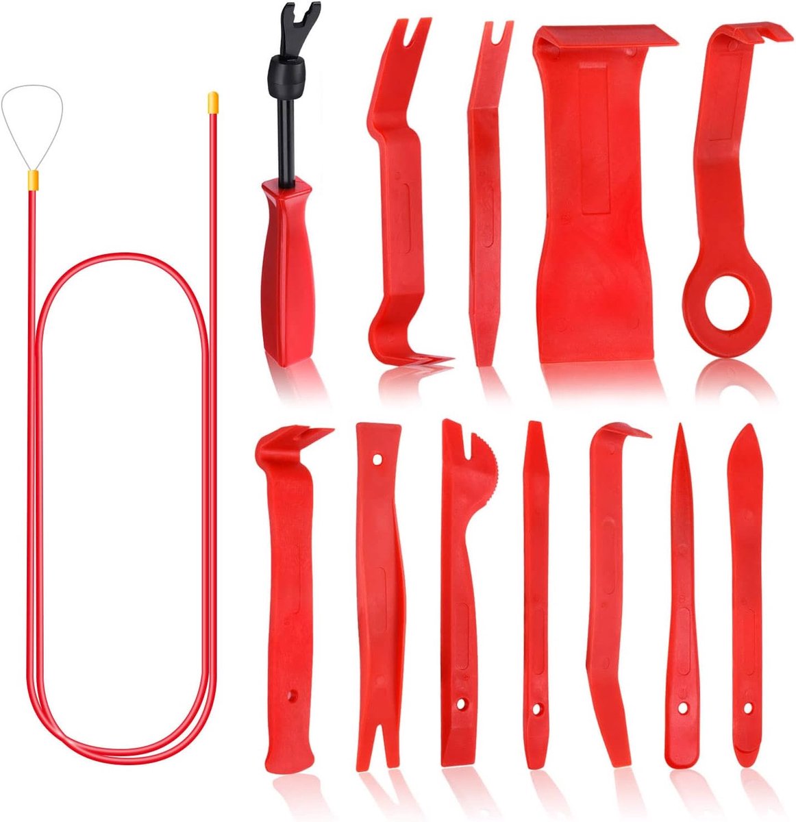 Deurpaneel Bevestigingsmiddel Removal Tool 13 STKS Trim Auto Removal Kit Auto Wrikken Tool Hendel Auto Motief Interieur Wedge Tool voor Auto, Paneel, Trim, Deur