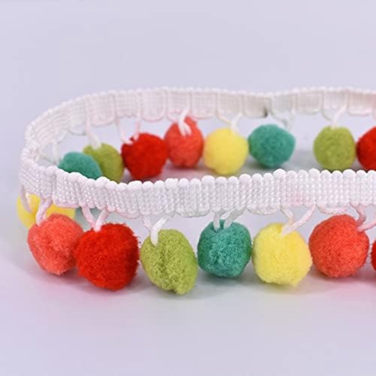 Pom Trim in kermiskleuren voor stoffering Crafting Dress Maken Naaien Borduurwerk Upcycling Cosplay