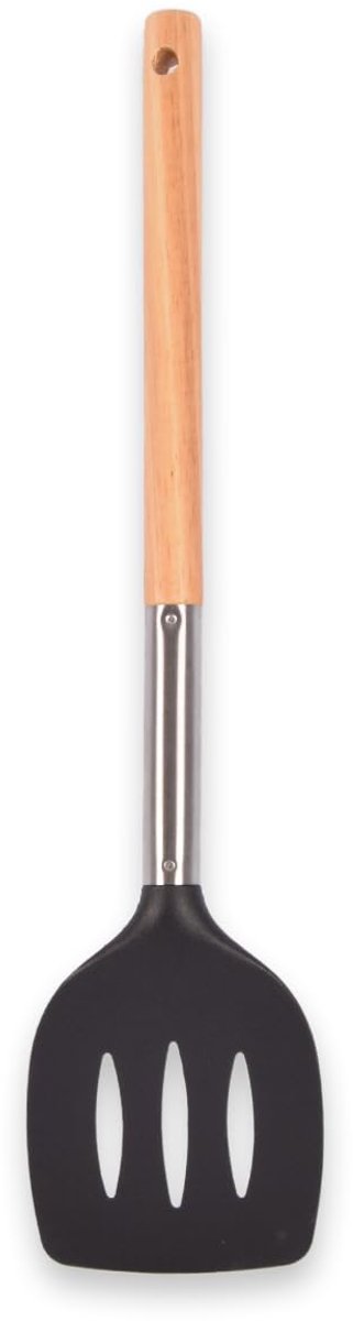 Siliconen - Hout - Bruin/Zwart - Vaatwasserveilig - 10x22x16.50cm — afbeelding 2